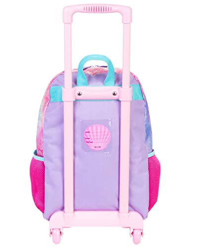 Kit Mochila Escolar Juvenil Infantil Feminina Menina X Mermaid Brilho Glitter Lancheira Térmica Impe