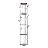 pallucco continua  Pallucco Albero Bücherregal/Garderobe, anthrazit H 177cm Ø 32cm