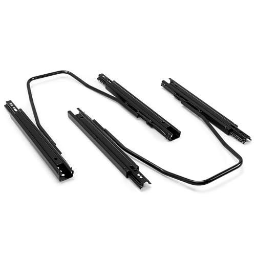 ECOTRIC Universal Seat Sliders Seat Mounting Track Dual Locking Rails Brackets Kit Compatible with NRG Sparco Racing Seats and Most Aftermarket Seats- 2 x Set of Sliders Heavy Duty Steel