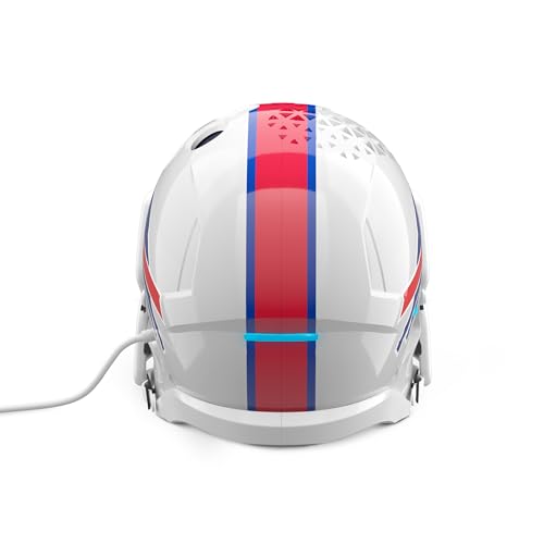 Image of NFL Echo Dot Bundle: Includes Echo Dot | Deep Sea Blue and Limited-Edition NFL Helmet Stand | Buffalo Bills