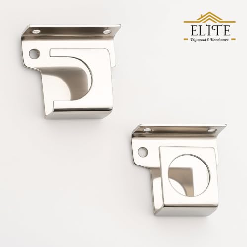 Image of Elite Stainless Steel Solid 25mm 1 Inch Curtain Rod Bracket for Door & Window | Universal Wall to Wall Curtain Rod Holder, Support, Mounting Bracket with Complete Fittings | Pack of 5 Pair, 10 PCS