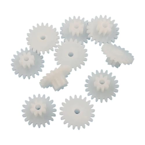 Shaft Pinion 10pcs Plastic 20082B 0.6 Module 8 Teeth 20 Teeth Straight Teeth Double Layer Gear 2mm Loose Fit 0.6M 8T 20T Bilayer Gear Motor Transmission