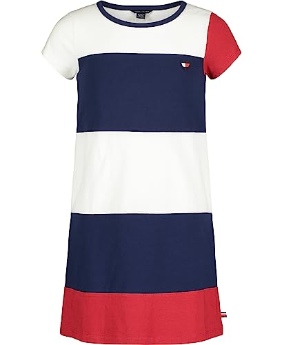 Tommy Hilfiger Girls' Short Sleeve Flag T-Shirt Dress, Relaxed Fit with Classic Logo Design & Crew Neck