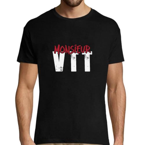 T-Shirt Homme Monsieur VTT anti-déformation et confortable imprimé en France