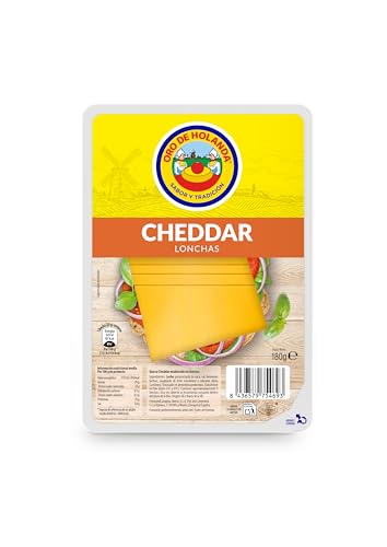 ORO DE HOLANDA - Queso Cheddar en Lonchas 100% Natural Leche de Vaca 180 gr