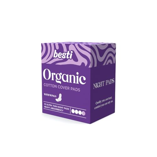 Besti 100% Organic Cotton Liners | Ultra Thin, Quick Absorbency (20 Count)