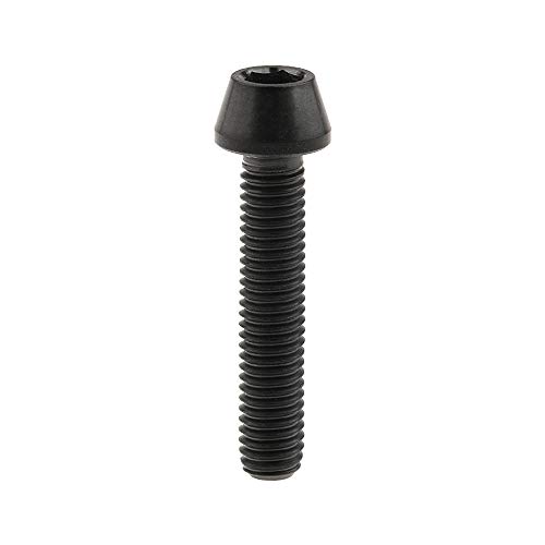 Image of Titanium Ti Bolt M5x9 16 18 20 25 30 35 40 45 50 55 60mm Tapered Head Screws Pack of 4 (M5x25mm, Black)
