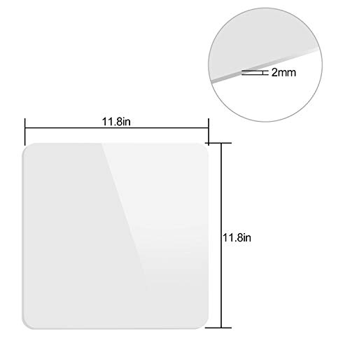 2 Packs 12 X 12 Inch Acrylic White Reflective Display Table Riser For Professional Product Photography, Kinjoek 30X30Cm Background Boards For Product Table Top Photography Shooting #TOP2