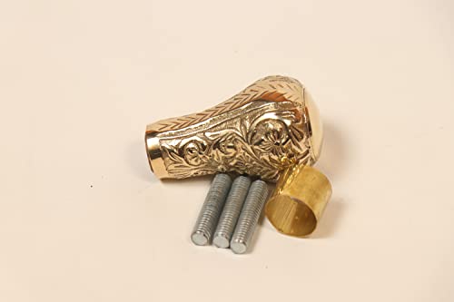 Inaya Nautical Brass Knob Handle - Handmade In Golden Finish - Unique Gentleman Decorative Walking Sticks & Canes For Men/Women/Seniors, Gold Sa #TOP22