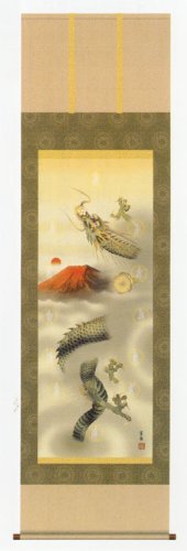 掛軸です。その12 楽天市場】【中古】【書画】洸龍筆 十二神将御家守護軸 肉筆絹本