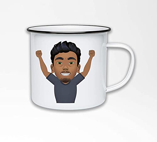 Taza esmaltada personalizada para el día del padre, avatar, bitmoji, imagen de dibujos animados