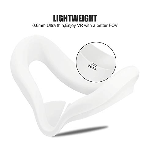Esimen Película de silicone compatível com Oculus Quest 2, protetor de olhos padrão, bloqueio de luz