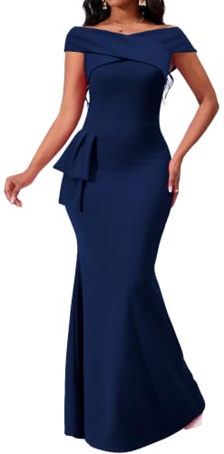 Image of VisiChenup Elegant Formal Dresses for Women Sexy Cocktail Wedding Guest Evening Party Long Maxi Dress