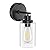 GORDNWE 1-Light Bathroom Wall Sconce, Matte Black Vanity Light, Modern Wall Light Fixture with Clear Glass Shade and E26 Bulb Base, Wall Lamp Wall Mount Light Fixtures for Mirror, Bedroom, Hallway