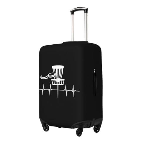 Heartbeat Disc Golf Luggage Cover Elastic Washable Luggage Cover Scratch Resistant Travel3