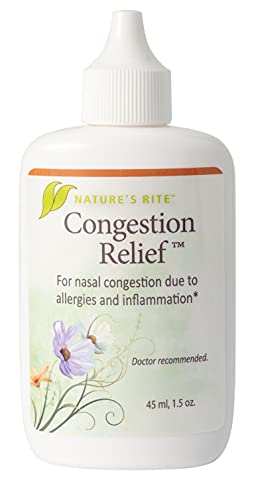 Natureâ€™s Rite Congestion Reliefâ„¢, 1.5 oz. (45 mL) â€“ Portable, All-Natural Sinus Spray â€“ Non-Addictive Relief for Allergy & Pollution Irritation â€“ Moisturizes & Soothes Sinus Tissue â€“ Made in USA