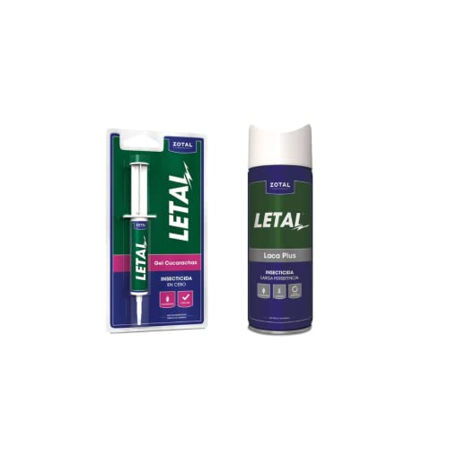 Zotal LETAL® Pack Insecticida Gel cucarachas+ Laca Plus insecticida Larga persistencia | Pack contra los Insectos en Formato Gel y Laca | Insecticida de acción rápida