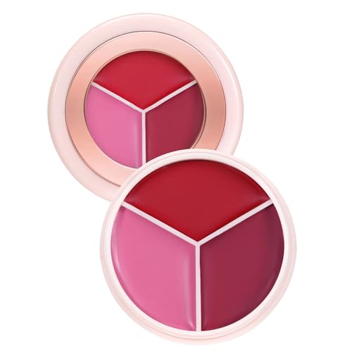 Bálsamo De Colorete Para Las Mejillas, Maquillaje para el Rostro en Crema de Cobertura Progresiva, Bálsamo para Labios y Mejillas, para Citas Viajes Noche Vacaciones y Fiestas