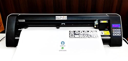 Image of MY PRINT | Radium STICKER CUTTING PLOTTER | Number Plate | Wall Sticker | HTV, PUFF, HD Vinyle Cutting | Heavy Duty Cutting plotter | Customise Work For Business Products | With STAND & Online Insatallation Guide