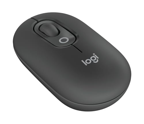 Image of Logitech POP Mouse, Compact and Portable Wireless Bluetooth - Graphite | Compact, Portable, programmable Buttons, Quiet clicks, Easy-Switch for up to 3 Devices, Laptop, Tablet, PC - Graphite
