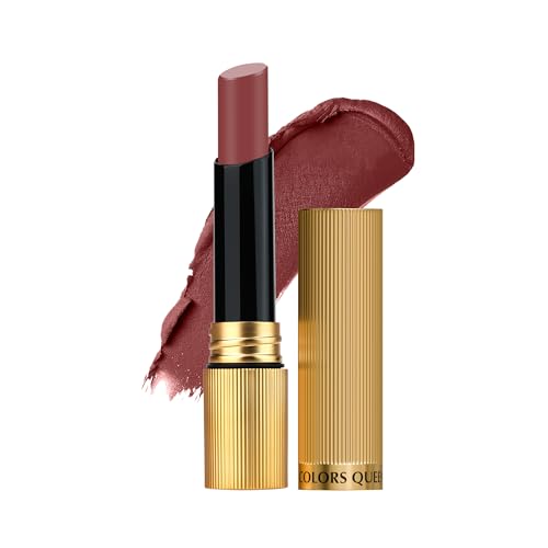 Image of Colors Queen Hold Up Full Day Non-Transfer Matte Lipstick | Long Lasting and Weightless Formula | Intense Color Pay Off | Waterproof Lipstick for Women (118 - Bronze, 4g)