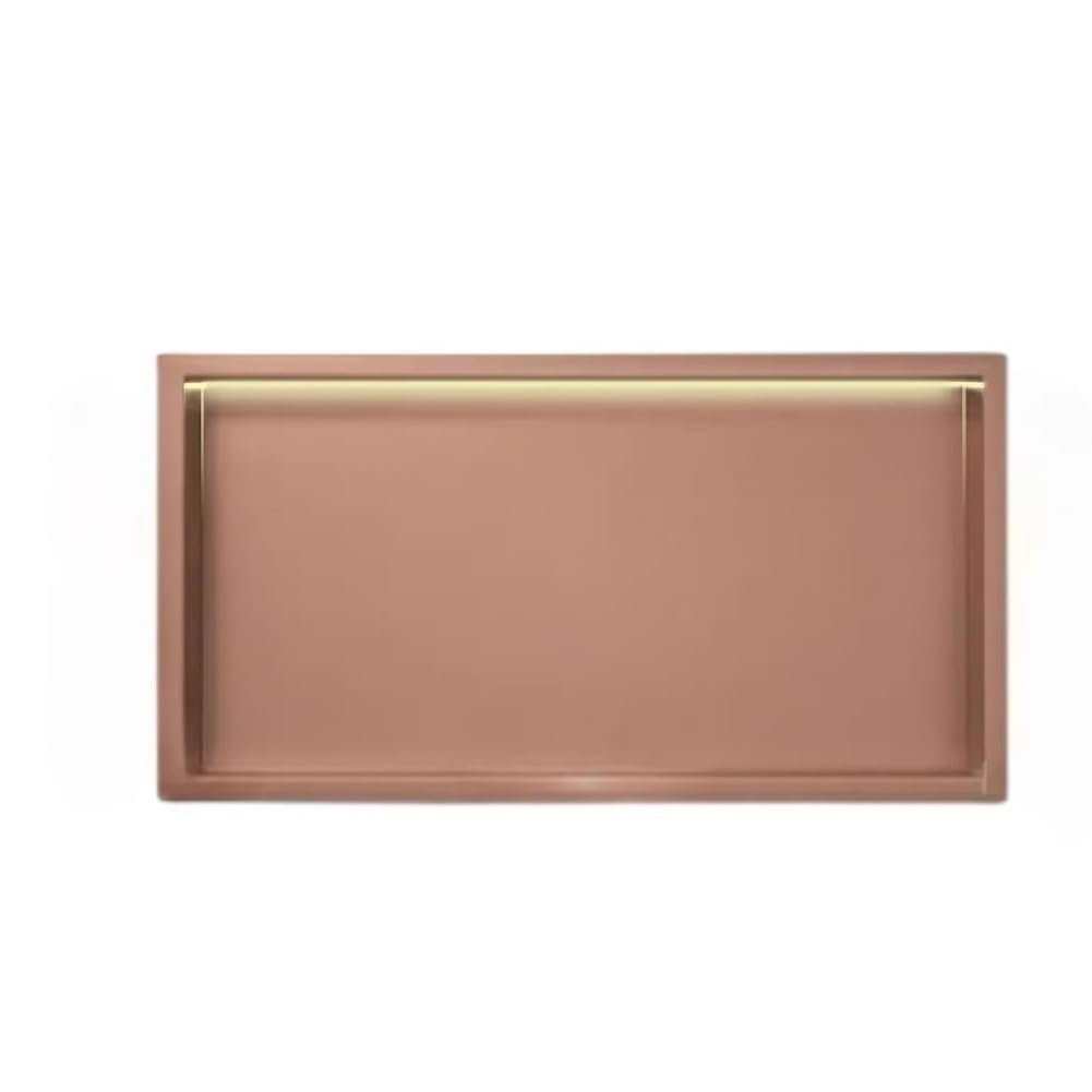Estante de ducha LED de acero impermeable para montaje en pared, 62 x 32 x 12,5 cm, ideal para uso en el baño