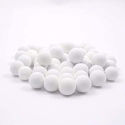 White Ceramic Grinding Balls - Size: 20mm - Weight: 1kg - Milling Media for Ball Mill - by Inoxia