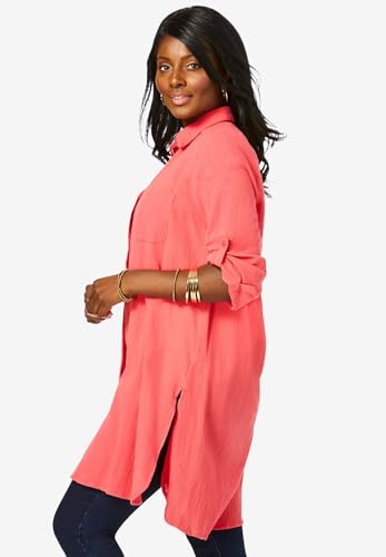 Image of Jessica London Women's Plus Size Gauze Mega Tunic