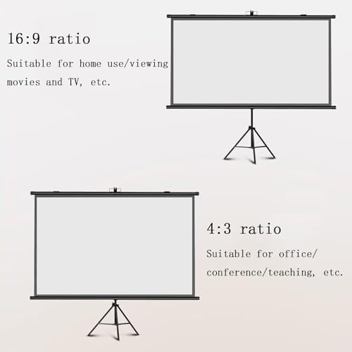 Pantalla portátil para proyector con trípode 72 pulgadas 4:3 miniatura 3