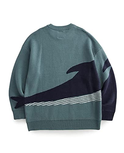 Aelfric Eden Mens Whale Print Pullover Sweaters Vintage Casual Knit Sweater Streetwear Oversized Tops2