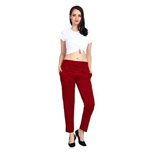 Image of SriSaras Women's Premium Cotton Trousers /Pants