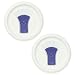 Corningware FM-22-VPC 20oz French White Round Soup Mug Pop-Ins Vented Lid - 2 Pack