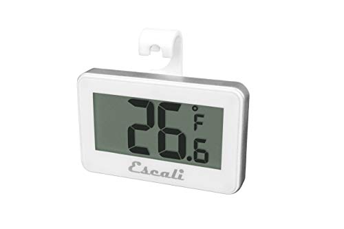 Escali Dhf1 Large Lcd Digital Display Refrigerator/Freezer Thermometer, -4/80F Degree Range, White #TOP1