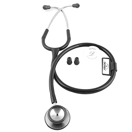 Image of Dr. Tech Classic II SS Stethoscope Heart Beat Monitoring Chest Piece Medical Instrument for Doctors, Nurses (Black)