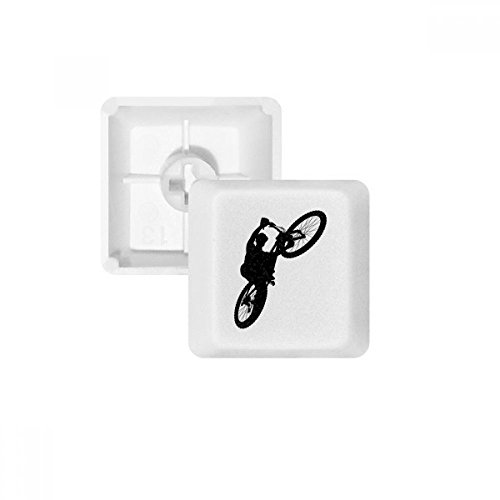 Keycaps PBT anti-usure pour clavier mécanique blanc OEM R4 motif saut de vélo sans impression