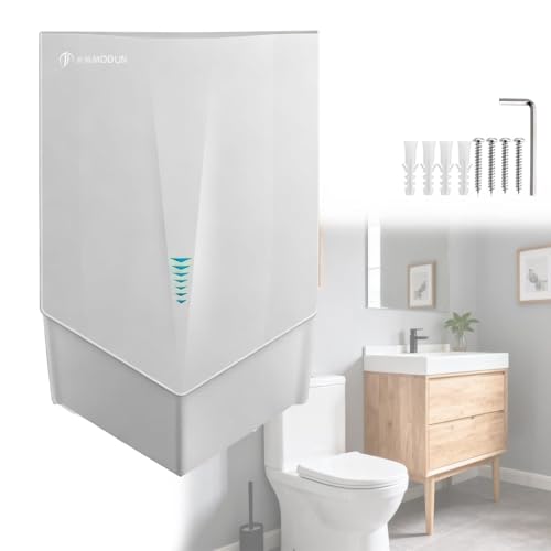 High-Speed 1500W Wall-Mounted Hand Dryer, 220V Commercial Infrared Sensor, Waterproof IPX1, Fast Dry in 5-8 Seconds, Touchless for Office Restrooms, Black Finish