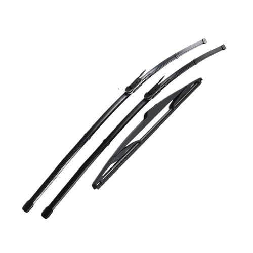 Juego de escobillas limpiaparabrisas delanteras y traseras Compatible con Peugeot 307 (2005-2007), parabrisas, ventana y lluvia, 28' + 26' + 14'