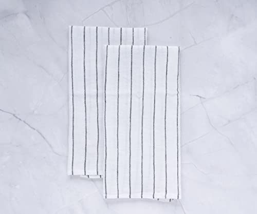 Black Striped Towels - 100% Linen Dish Towels - Linen Tea Towels - French Country Kitchen Towels - Bar Dish Towels, Cotton Tea Towels, Black Dishtowels, Farmhouse Dishtowel, 18 X 28 Black Stripe #TOP3