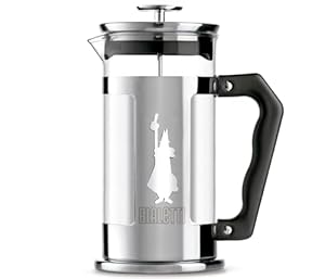 Cafetière à Piston Preziosa Bialetti 1 L, Verre et Acier