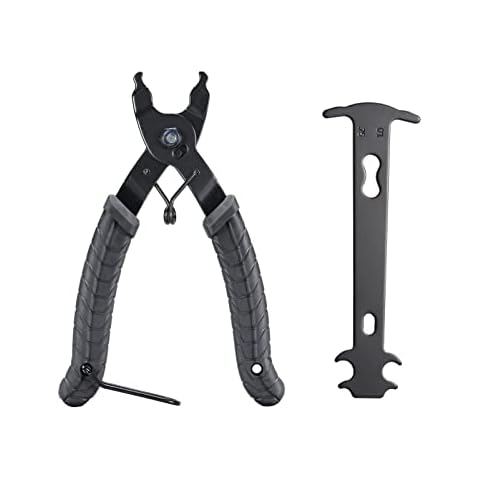 Boenoea Bike Link Plier +Chain Checker, Bicycle Master Link Plier Chain Wear Gauge, Bike Link Opener Closer Plier Connector Wear Indicator Tool Kit Cover