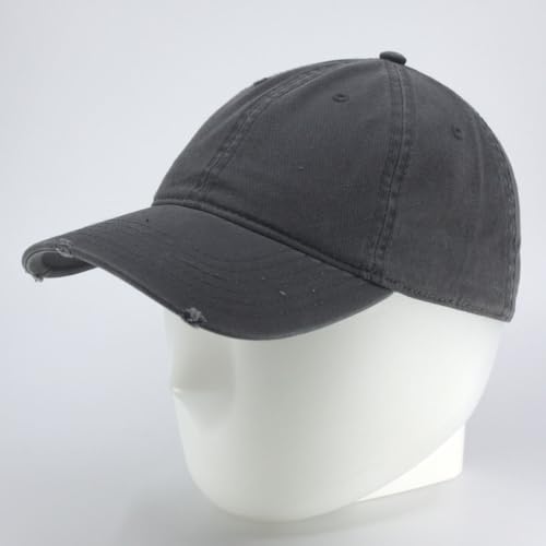 Image of Classic Washed Cotton Baseball Cap - Vintage Adjustable Dad Hat, Curved Bill for Men Women, Outdoor Everyday Wear