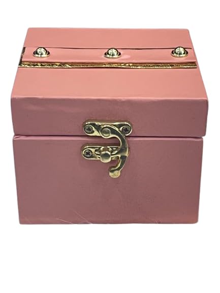 Sunshades Bhavya Optic Leatherite Mini Trunk Box Small Box Gift Box Watch Box ideal for Jewelry storage box Gift Packaging box (Peach) 3