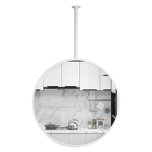 Miroir de courtoisie rond blanc 70cm pour agrandir une pièce