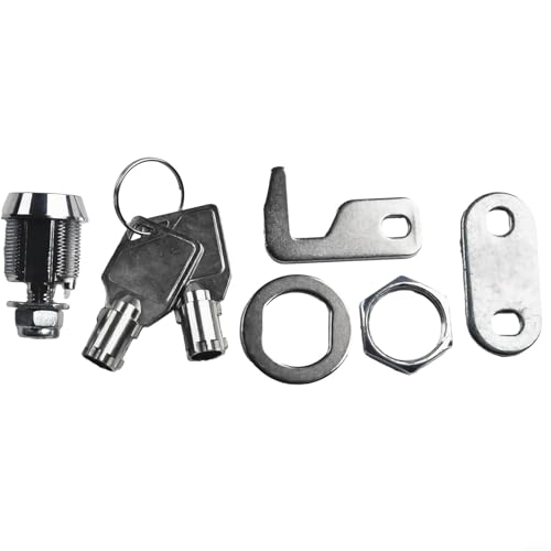 Tool Box Lock Cylinder 90 Degree Hook Cam Lock Replacement Zinc Alloy Tubular Cam Lock for Drawer Cabinet ATM Vending Machine All Keyed Alike