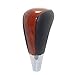 Price comparison product image Goodangie00 Bird's Eye Wood Black Leather Chrome Gear Shift Knob Camry Crown RAV4 Landcruiser Hiace Highlander Avalon Sienna Replacement Decor