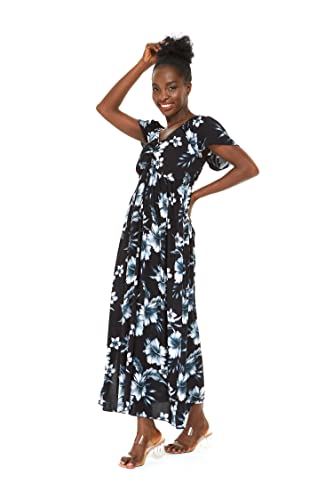 Image of Hawaii Hangover Family Matching Hawaiian Clothes, Midnight Bloom | Family matching Hawaiian outfits, Midnight Bloom, lightweight rayon, machine washable, tropical floral print, luaus, cruises