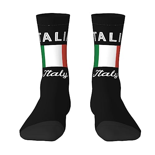 Italy Italian Calf Socks Athletic Ankle Socks Moisture Wicking Crew Sock Unisex Tube Socks