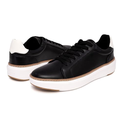 Image of Nautica Men's Casual Court Fashion Sneakers Classic Low-Top Lace-Up Shoes Comfortable Everyday Walking Style with Durable Outsole and Vegan Leather Upper