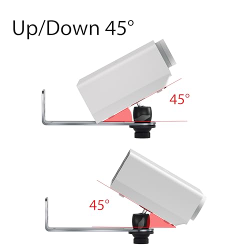 Liboer Universal Projector Wall Mount - 360Adjustable Aluminum Alloy Bracket for Home and Office, with 1/4' Screw