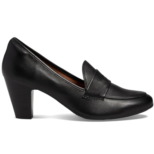 Image of SHODENSE Women Chunky Kitten Heel Pumps Shoes Round Closed Toe Slip On Suede Penny Loafers Matte Block Mid Heels Dress Loafer Almond Toe Comfort Oxford Shoes Office Work Classic Elegant 4-11 M US